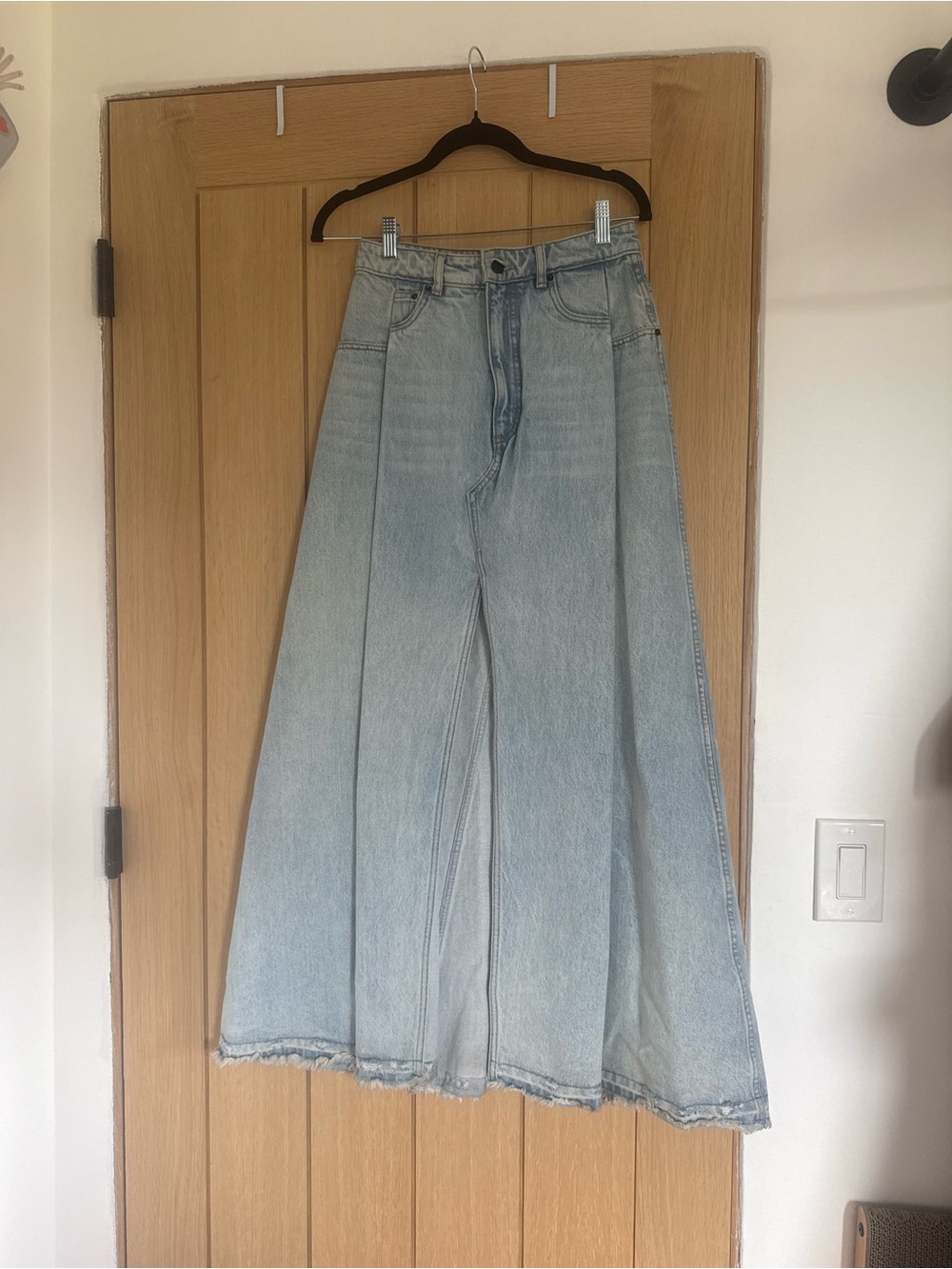 Denim x Alexander Wang Maxi Denim Skirt, size 26